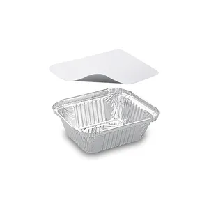 Alutálka szögletes 145 x 120 x 41 mm 470ml + tető [5 szett]