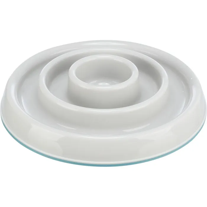 Termék főképe Miska k pomalému krmení, design kruhy, 0,45 l/o 23 cm, plast/TPR, šedá