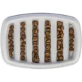 Tál lassú adagoláshoz, rácsos kialakítás, 0,25l/21 × 14 cm, műanyag/TPR, szürke