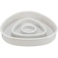 Tál lassú adagoláshoz, háromszög alakú, 0,35 l/15 × 15 cm, műanyag/TPR, szürke