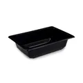 Levesestál (PP) négyzet alakú fekete 178 x 127 x 50 mm 600ml [100 db] - lezárható