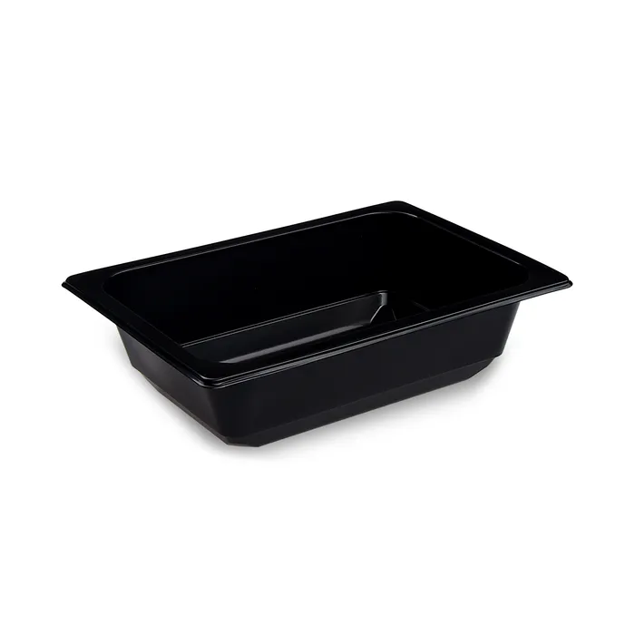 Termék főképe Miska na polévku (PP) hranatá černá 178 x 127 x 50 mm 600ml [100 ks] - zatavovací