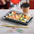 Következő termékkép Sushi tálca (PET) fekete 215 x 130 x 18 mm + tető [200 szett]