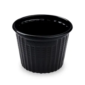 Tégely (PP) Reware Snack újrahasználható fekete átmérő 115mm 520ml [25 db]