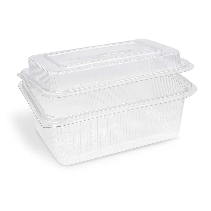 Termék főképe Miska (rPET) s víčkem hranatá průhledná 2000 + 450 ml [50 ks]
