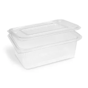 Egybefedeles doboz (rPET) szögletes átlátszó 2000ml [50 db]