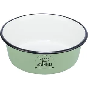 Zománcozott/rozsdamentes tál, zöld 0,9 l/o 17 cm