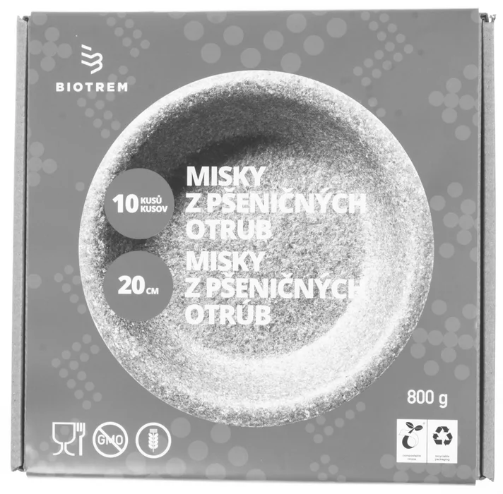 Termék főképe Miska z pšeničných otrub 20cm BIO [10 ks]