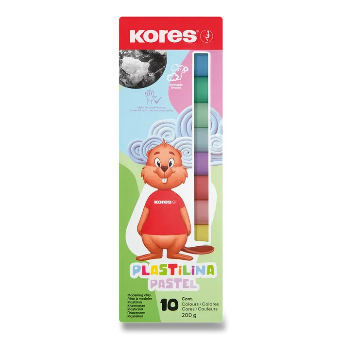Termék főképe Modelína Kores Pastel 10 barev, v krabičce 200 g