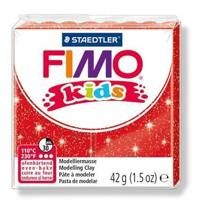 Termék főképe Modelovací hmota Fimo kids 42g červená se třpytkami