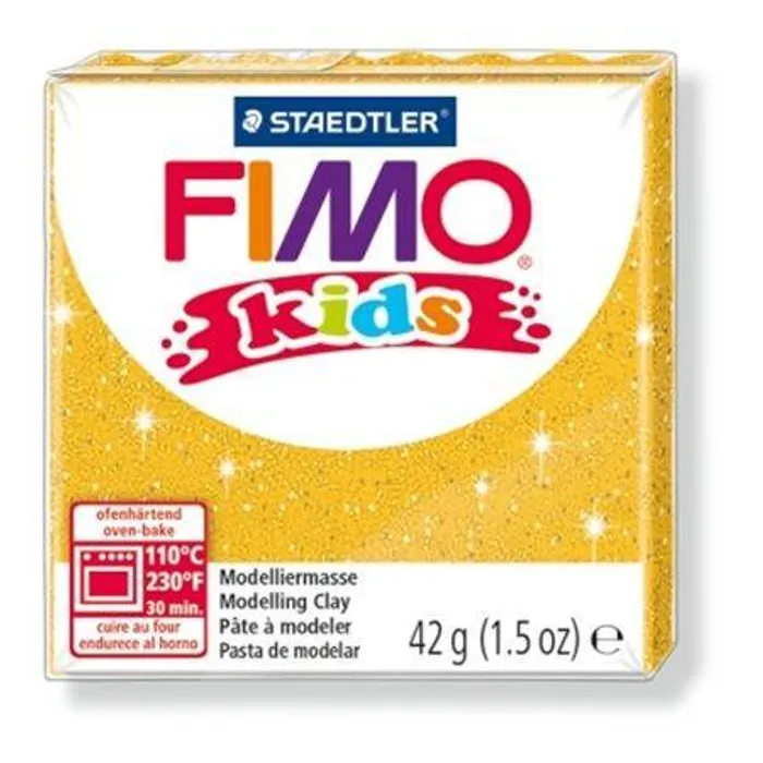 Termék főképe Modelovací hmota FIMO® kids 8030 42g zlatá se třyptkami