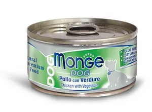 MONGE DOG NATURAL csirkehús zöldségekkel kutyáknak 95 g