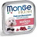 MONGE FRESH - pástétom és marhahús darabok 100 g kutyáknak