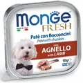 MONGE FRESH - pástétom és darab bárány 100 g kutyáknak