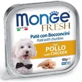MONGE FRESH - pástétom és csirkehús darabok 100 g kutyáknak