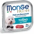 MONGE FRESH - pástétom és tonhaldarabok 100 g kutyáknak