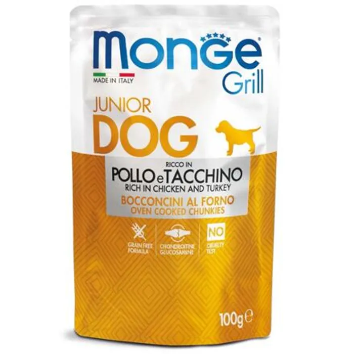 Termék főképe MONGE GRILL JUNIOR kapsička kuřecí s krůtou pro štěňata 100 g