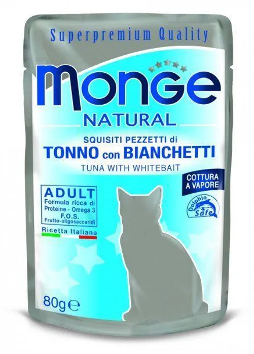 Termék főképe MONGE NATURAL kapsička tuňák v želé se sleděm pro kočky 80 g
