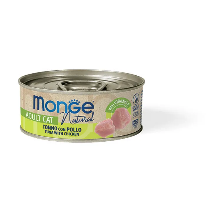 Termék főképe MONGE NATURAL kousky tuňáka s kuřecím masem pro kočky 80 g