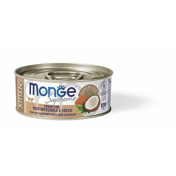 Termék főképe MONGE SUPREME KITTEN tuňák s hnědou rýží a kokosem pro kočky 80 g
