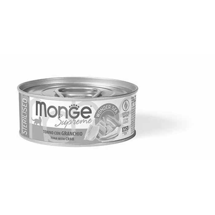 Termék főképe MONGE SUPREME STERILISED tuňák a krab pro kočky 80 g