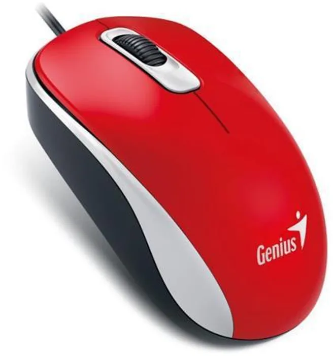 Termék főképe Myš, drátová, optická, standardní velikost, USB, GENIUS "DX-110", červená