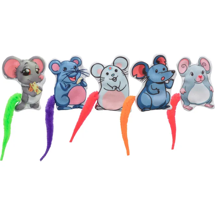 Termék főképe Myška emotivní s catnipem, barevný ocásek, 7.5 cm, látka, 5 druhů