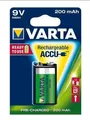 Következő termékkép Újratölthető akkumulátor, 9V, 1x200 mAh, előtöltve, VARTA Power Accu