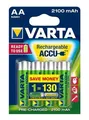 Újratölthető akkumulátor, AA (ceruza), 4x2100 mAh, előtöltve, VARTA Longlife Accu