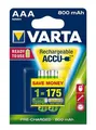 Következő termékkép Újratölthető akkumulátor, AAA (mikroceruza), 2x800 mAh, előtöltve, VARTA Longlife Accu