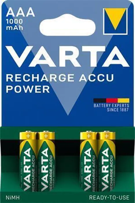 Termék főképe Nabíjecí baterie, AAA (mikrotužková), 4x1000 mAh, VARTA "Professional Accu"