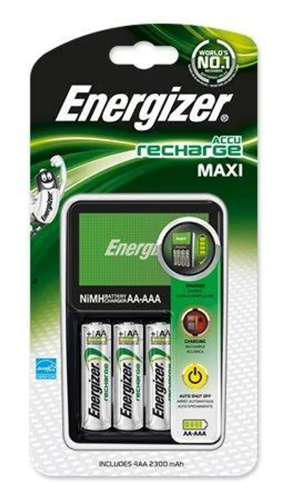 Termék főképe Nabíječka baterií, AA/AAA, 4x2300 mAh AA (přednabité), displej, ENERGIZER "Maxi"