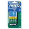 Akkutöltő, AA/AAA, 4x2700 mAh AA, autós aljzat, LCD kijelző, VARTA