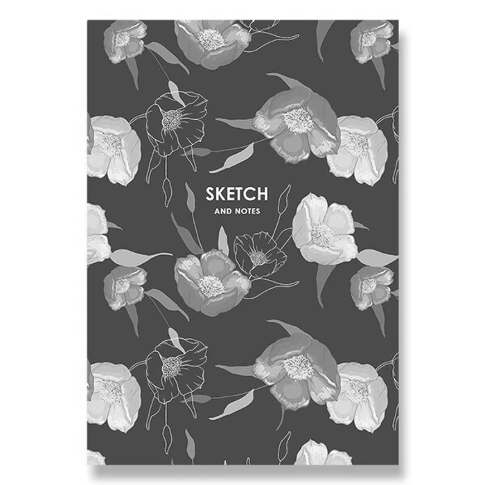 Termék főképe Náčrtník Shkolyaryk Sketch & Note Flowers A5, čistý, 64 listů, mix motivů