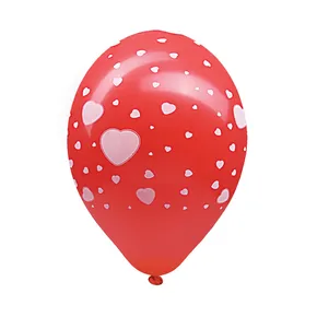 Lufi Szívek fehér/piros átmérő 30cm `L` [100 db]