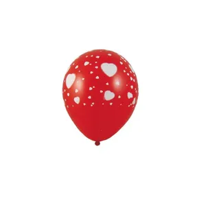 Lufi Szívek fehér/piros átmérő 30cm `L` [5 db]