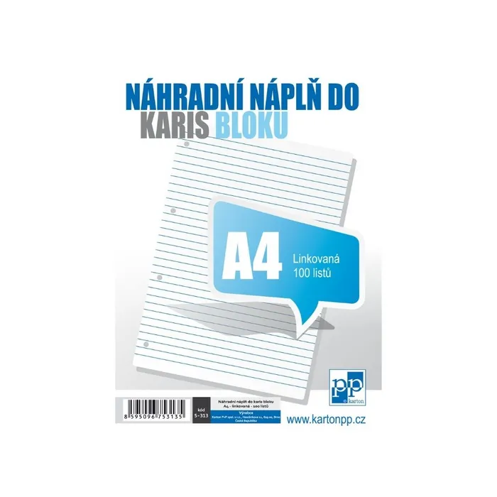 Termék főképe Náhradní náplň do KARIS A4 100 listů, linka