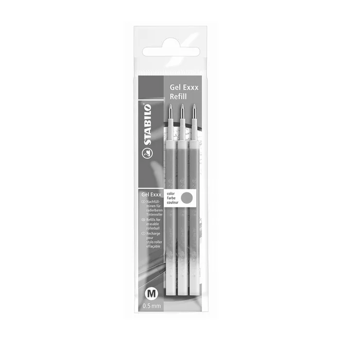 Termék főképe Náplň do rolleru "Gel Exxx", tyrkysová, 0,5 mm, gumovací, STABILO [3 ks]