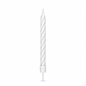 Születésnapi gyertyák tartóval, Ø8 × 80 mm, 8 db