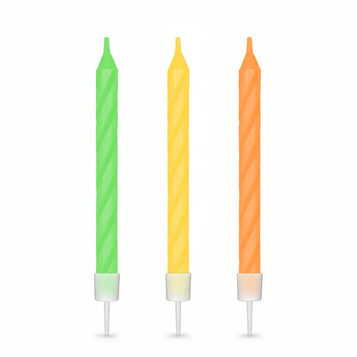 Termék főképe Narozeninová svíčka se stojánkem neon Ø5 x 60 mm [12 ks]