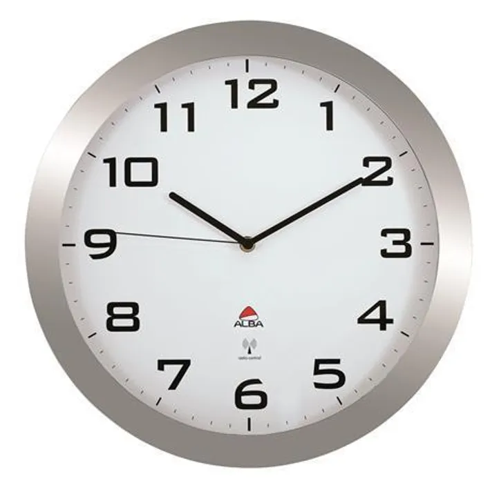 Termék főképe Nástěnné hodiny "Horissimo", stříbrná, řízené rádiem, 38 cm, ALBA