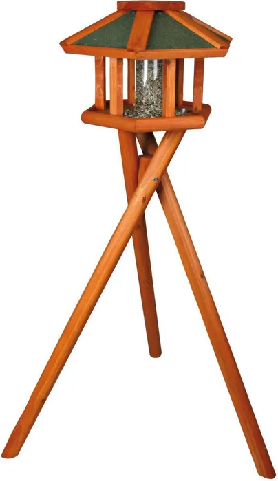 Termék főképe NATURA venkovní krmítko se stříškou a silem, na trojnožce 1,40 m, 50 x 34 cm, borové dřevo