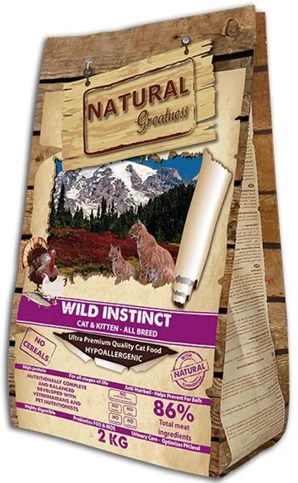 Termék főképe Natural Greatness Cat Wild Instinct /kuře,krůta/ 2 kg