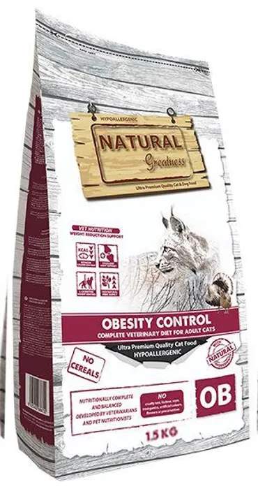 Termék főképe Natural Greatness OBESITY CONTROL veterinární dieta pro kočky 1,5 kg