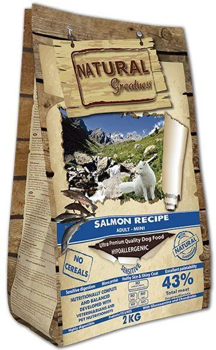 Termék főképe Natural Greatness Salmon Recipe Mini Sensitive /losos 2 kg