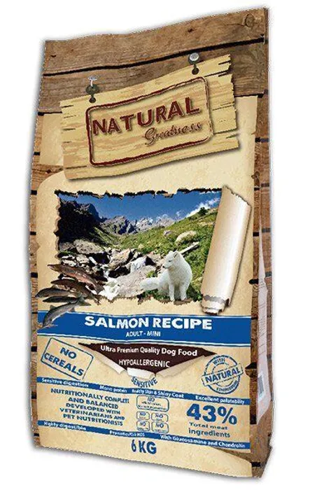 Termék főképe Natural Greatness Salmon Recipe Mini Sensitive /losos 6 kg
