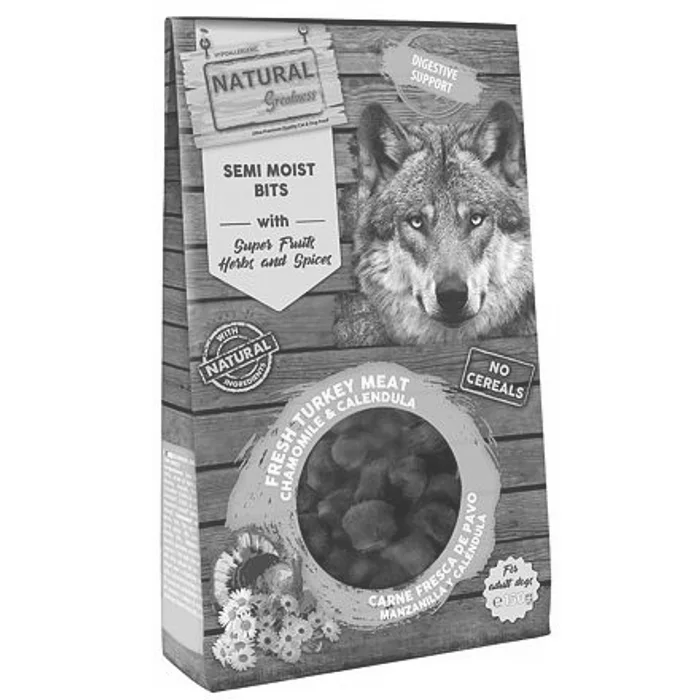 Termék főképe Natural Greatness SEMI-MOIST BIT DIGESTIVE SUPPORT poloměkký pamlsek pro psy 150 g