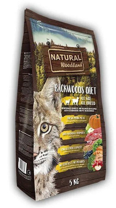 Termék főképe Natural Woodland Backwoods Diet Cat & Kitten /vepřové/5 kg