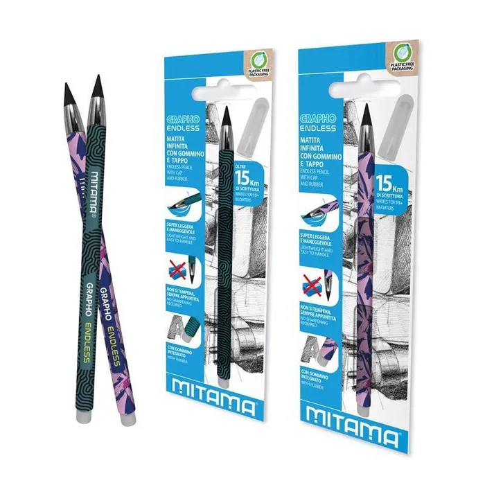 Termék főképe Nekonečná tužka s gumou, růžová, s víčkem, MITAMA 62980-90164