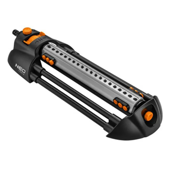 Termék főképe NEO TOOLS oscilační postřikovač, 20 trysek pro plochu až 16x20m, 1/2" i 3/4", oranžovo-če